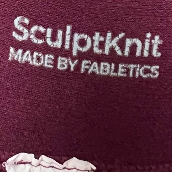 Sculpt Knot Made by Fabletics Maroon Butgundy Size Large Stretchy Leggings - Picture 4 of 7